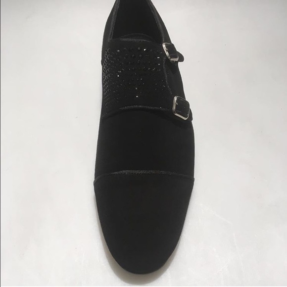 giuseppe zanotti BNIB black crystal double buckles main image 7